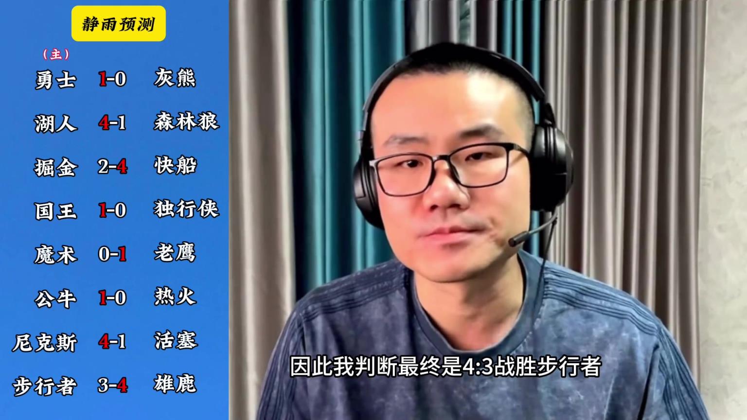 你同意嗎？靜雨對(duì)東西部季后賽球隊(duì)的預(yù)測(cè)：勇贏(yíng)熊 湖船尼鹿晉級(jí)